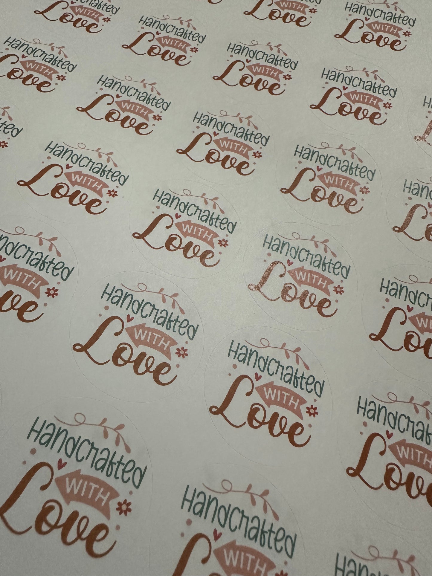Handcrafted with Love Stickers