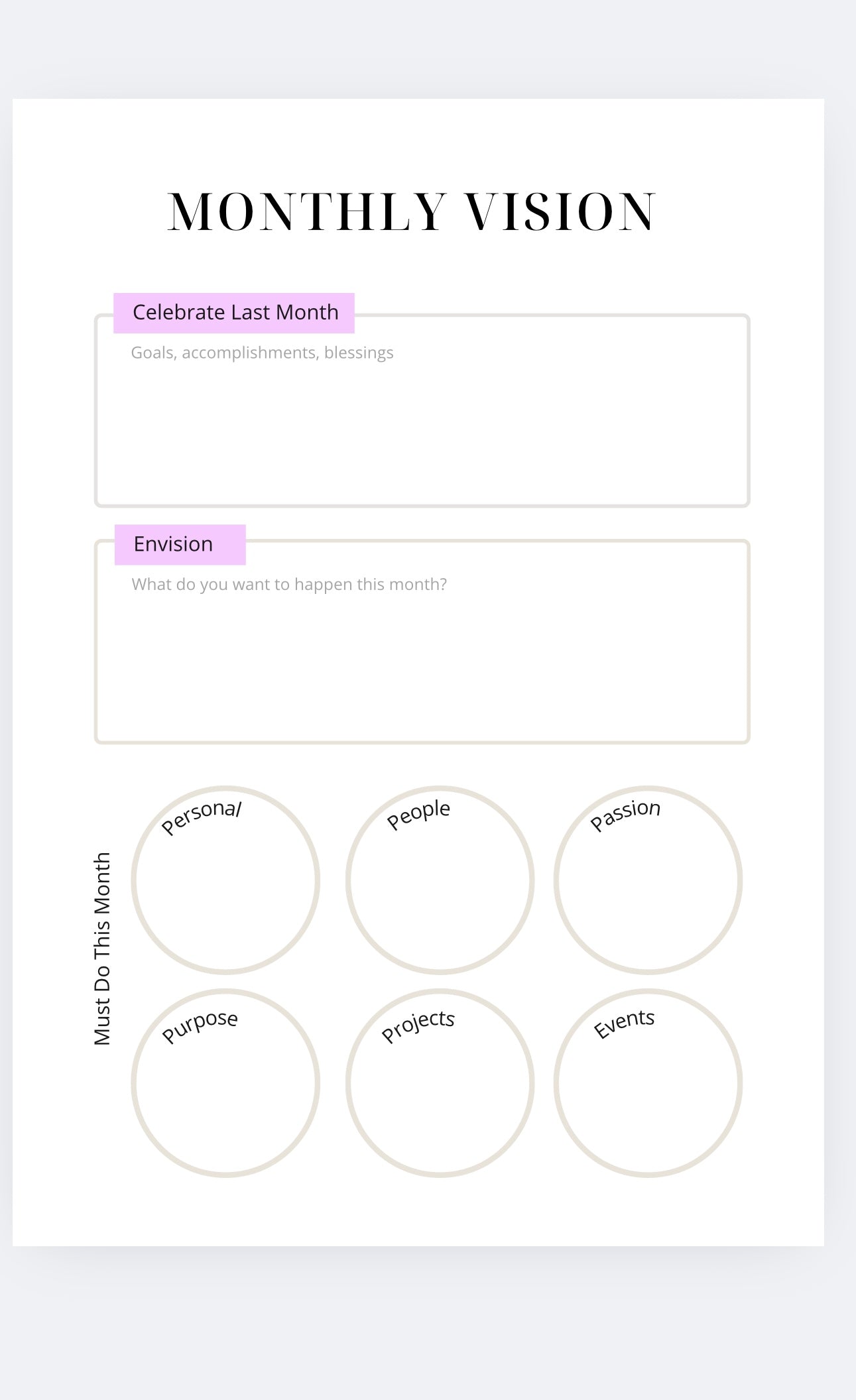 Vision Book Journal