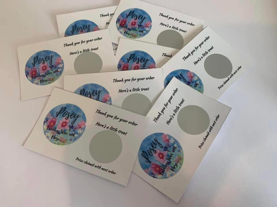 Business Card Size Scratch Cards