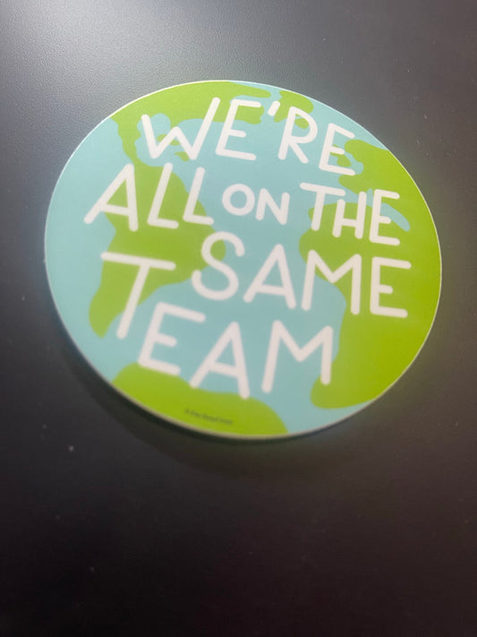 Same Team Earth single vinyl sticker