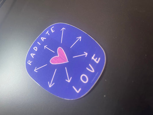 Radiate Love single vinyl sticker