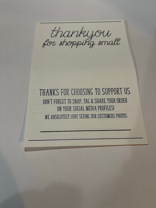 Thank you for shopping small Snap Tag and Share Cards