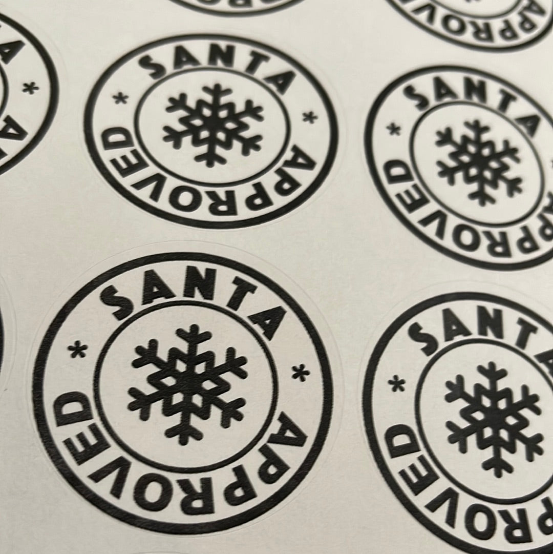 Santa approved Christmas Stickers
