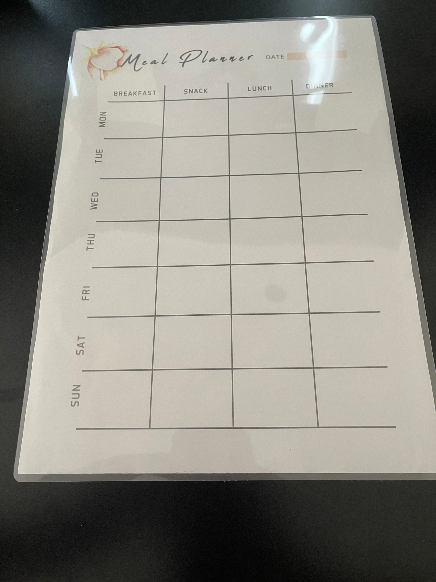 Wipeable Meal Planner