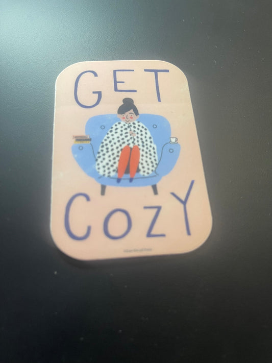 Get Cozy single vinyl sticker