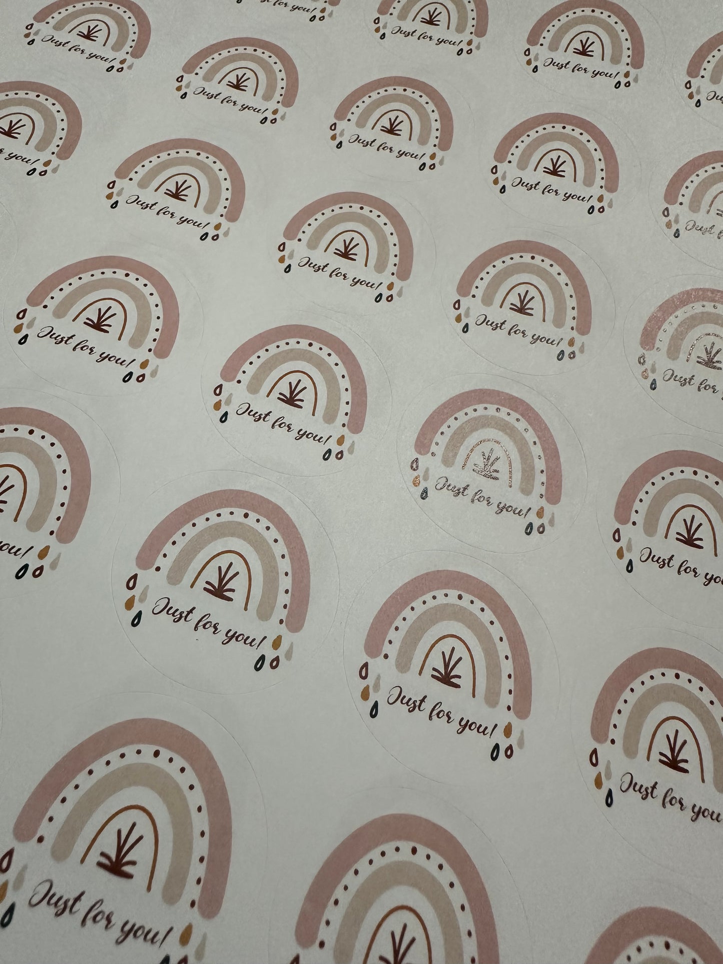 Rainbow Just For You Stickers