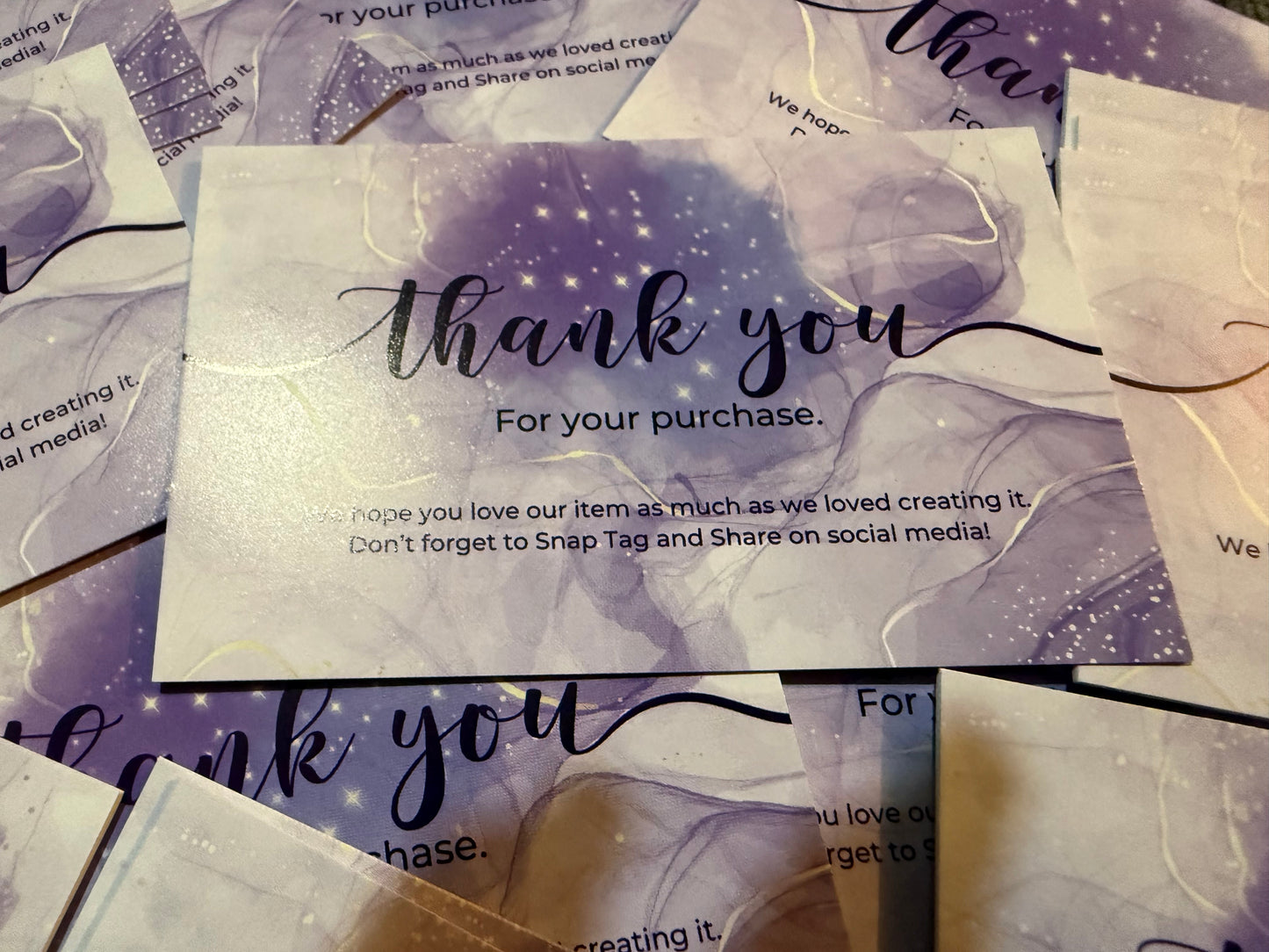 Purple Thank You Cards