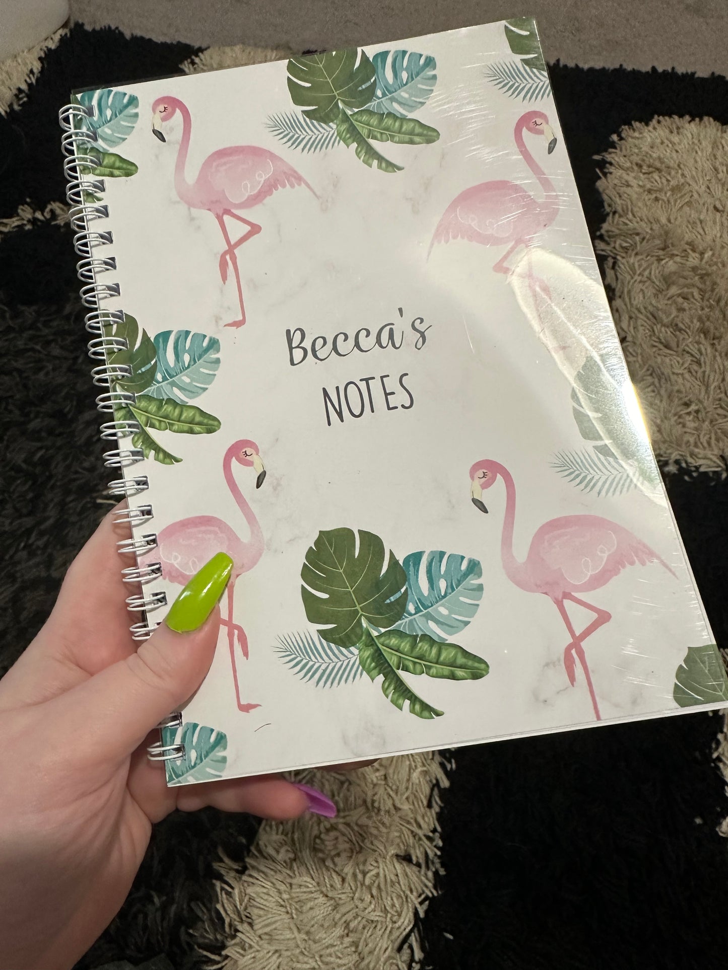 Personalised Flamingo A5 Notebook
