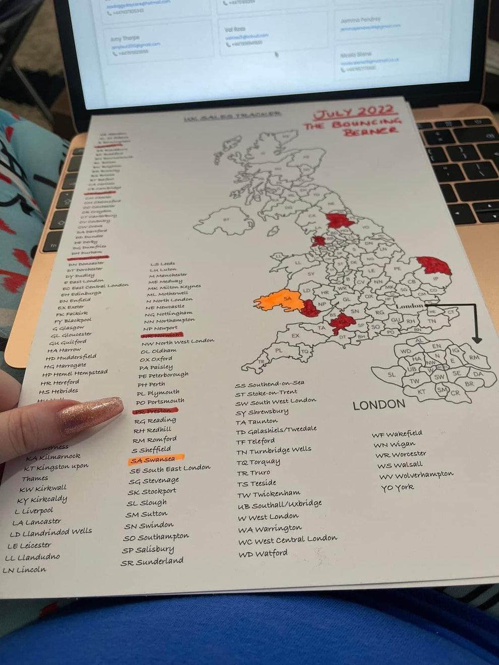 Er Postcode Map Printable Postcode Map – The Bouncing Berner
